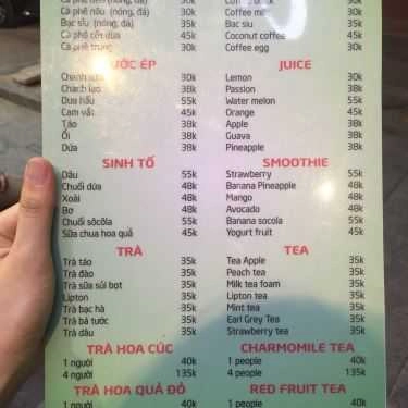 Thực đơn- Chất's Egg Coffee