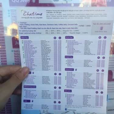 Thực đơn- Cafe Chatime Long Biên