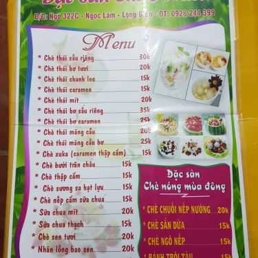 Thực đơn- Cafe Chè 3 Miền - Ngọc Lâm