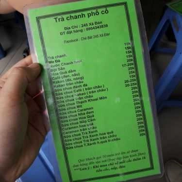 Thực đơn- Ăn vặt Chè Bát, Trà Chanh - Xã Đàn