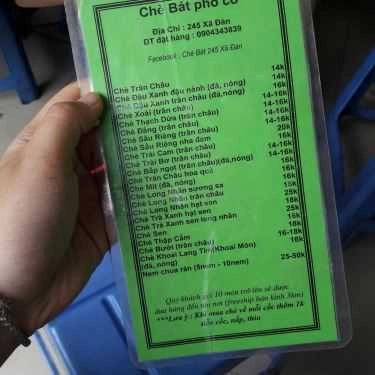 Thực đơn- Ăn vặt Chè Bát, Trà Chanh - Xã Đàn