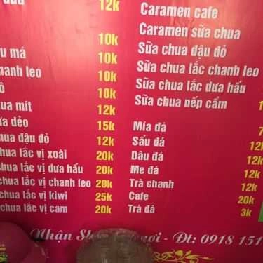 Thực đơn- Ăn vặt Chè Bốn Mùa - Tân Mai