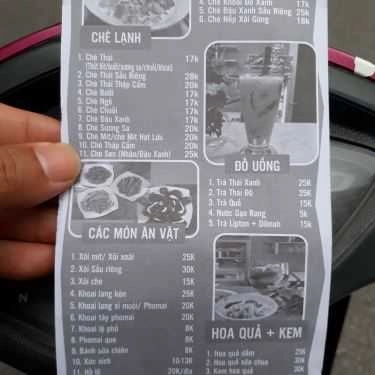 Thực đơn- Cafe Chè Bông - Trần Kim Xuyến