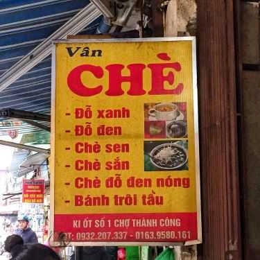 Thực đơn- Ăn vặt Vân Chè - Chè Các Món