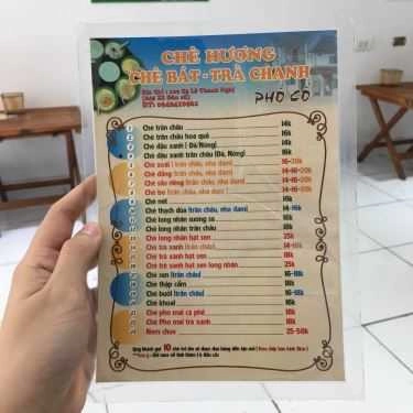 Thực đơn- Cafe Chè Hương - Chè Bát Phổ Cổ - Giáp Bát