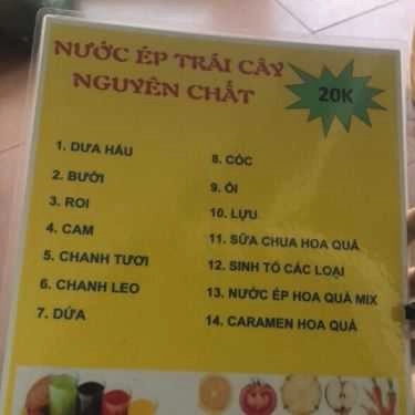 Thực đơn- Ăn vặt Chè Ngọc Thạch - Trường Chinh