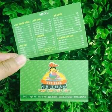 Thực đơn- Cô Thảo - Chè, Caramen & Ăn Vặt