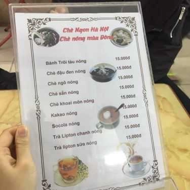 Thực đơn- Ăn vặt Chè Ngon Hà Nội
