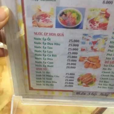 Thực đơn- Ăn vặt Chè Ngon Hà Nội