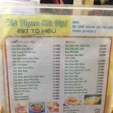 Thực đơn- Ăn vặt Chè Ngon Hà Nội