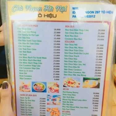 Thực đơn- Ăn vặt Chè Ngon Hà Nội