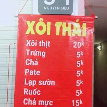 Thực đơn- Ăn vặt Xôi Thái - Xôi Thịt Trứng Chả