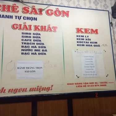 Thực đơn- Ăn vặt Chè Sài Gòn - Chùa Láng