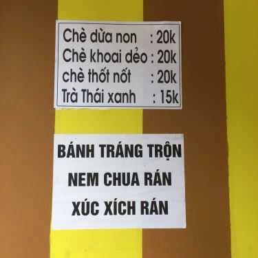 Thực đơn- Ăn vặt Chè Sài Gòn - Đặng Văn Ngữ