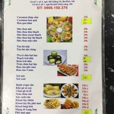 Thực đơn- Ăn vặt Chè Sầu Đà Nẵng - Chùa Láng