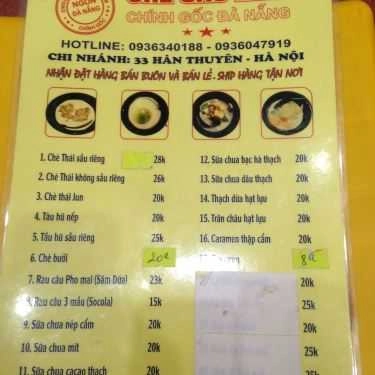 Thực đơn- Ăn vặt Chè Sầu Liên - Hàn Thuyên