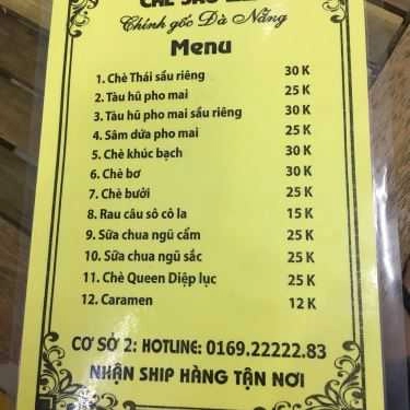 Thực đơn- Cafe Chè Sầu Liên - Linh Đàm