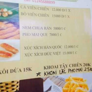 Thực đơn- Cafe Chè, Sữa Chua, Caramen - Thụy Khê