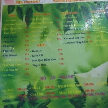 Thực đơn- Ăn vặt Chè Thái & Kem Xôi - Mai Dịch