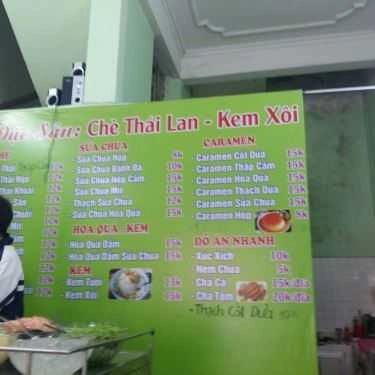 Thực đơn- Ăn vặt Chè Thái & Kem Xôi - Mai Dịch