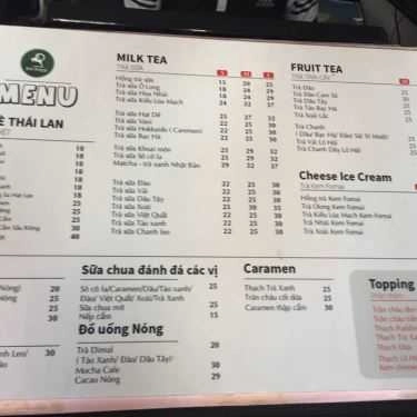 Thực đơn- Ăn vặt Sơn Dương - Trà Sữa Đài Loan