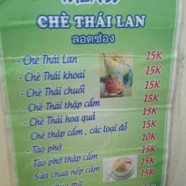 Thực đơn- Ăn vặt Chè Thái Lan - Xuân Thủy