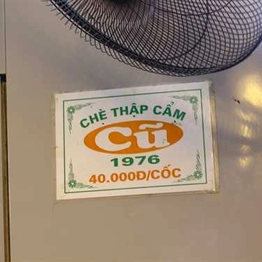 Thực đơn- Cafe Chè Thập Cẩm Cũ 1976