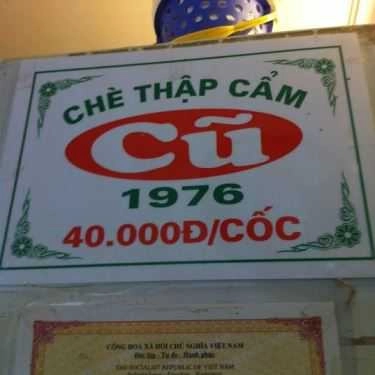 Thực đơn- Cafe Chè Thập Cẩm Cũ 1976