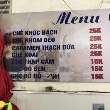Thực đơn- Chè Thị Mỡ - Chè & Ăn Vặt Các Loại