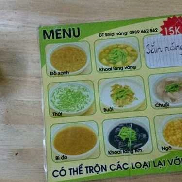 Thực đơn- Ăn vặt Chè Tự Nhiên - Quang Trung