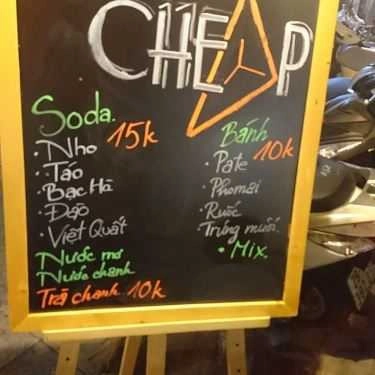 Thực đơn- Cheap Bakery - Các Món Ăn Vặt