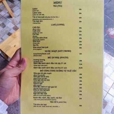 Thực đơn- Cafe Chechin - Đồ Uống Dinh Dưỡng