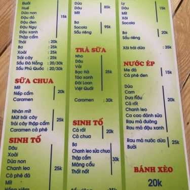 Thực đơn- Ăn vặt 65+ - Chè Sầu & Kem Xôi Trái Dừa