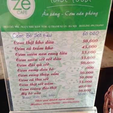 Thực đơn- Hạt Zẻ Cafe & Fast Food