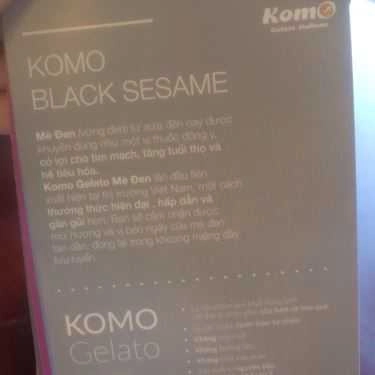 Thực đơn- Cafe Kem Ý Komo Gelato - Hanoi Creative City