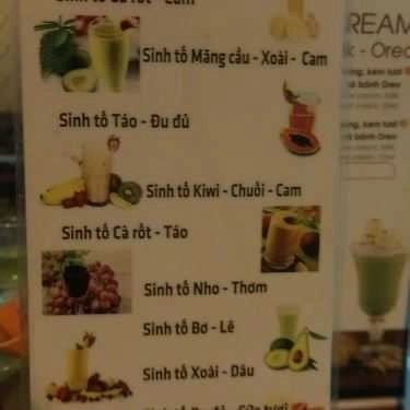 Thực đơn- New Cafe - Trần Vỹ