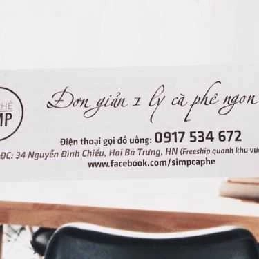 Thực đơn- Simp Cà Phê - Nguyễn Đình Chiểu