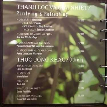 Thực đơn- Trung Nguyên Legend Coffee - Hai Bà Trưng