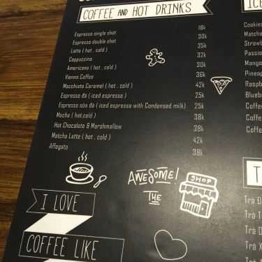 Thực đơn- Workshop Coffee - Tô Tịch