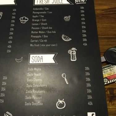 Thực đơn- Workshop Coffee - Tô Tịch