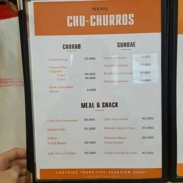 Thực đơn- Cafe Chu Churros - Foods & Drinks