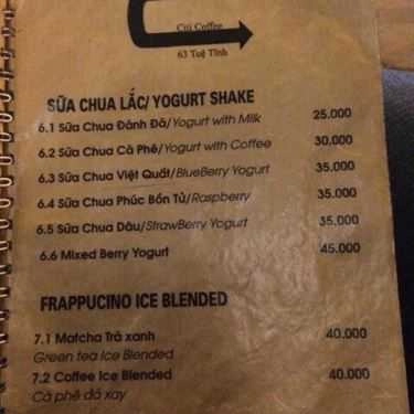 Thực đơn- Citi Coffee