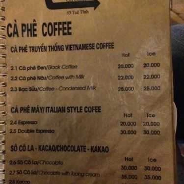 Thực đơn- Citi Coffee