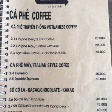Thực đơn- Citi Coffee