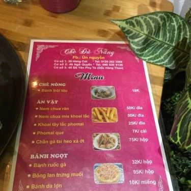 Thực đơn- Cafe Cô Liên - Chè Đà Nẵng - Yên Phụ