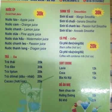 Thực đơn- Cafe Sữa Chua Mít Cô Yến