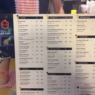 Thực đơn- Cafe CoCo Fresh Tea & Juice - Trần Duy Hưng
