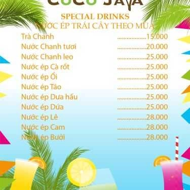 Tổng hợp- Cafe Coco Jaya - Chè Thái & Đồ Uống Các Loại