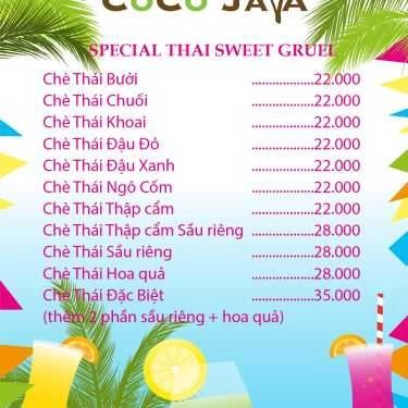 Tổng hợp- Cafe Coco Jaya - Chè Thái & Đồ Uống Các Loại
