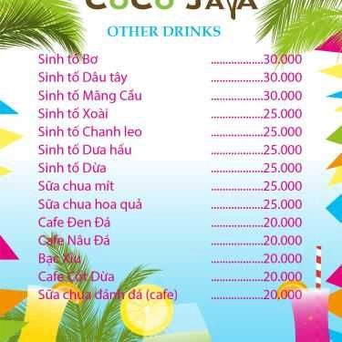 Tổng hợp- Cafe Coco Jaya - Chè Thái & Đồ Uống Các Loại